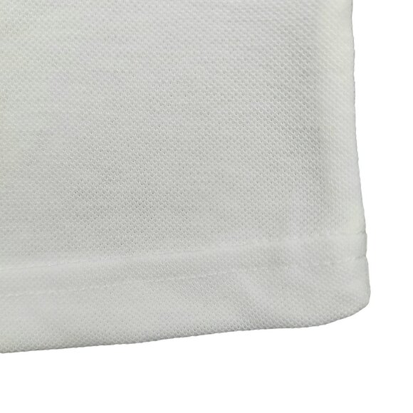 School Uniform Polo Shirt Boys 10 White Short Sleeve Durable Fabric 1/4 Button - Picture 6 of 10